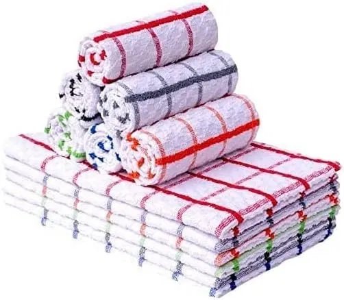 Cotton Check Tea Towels